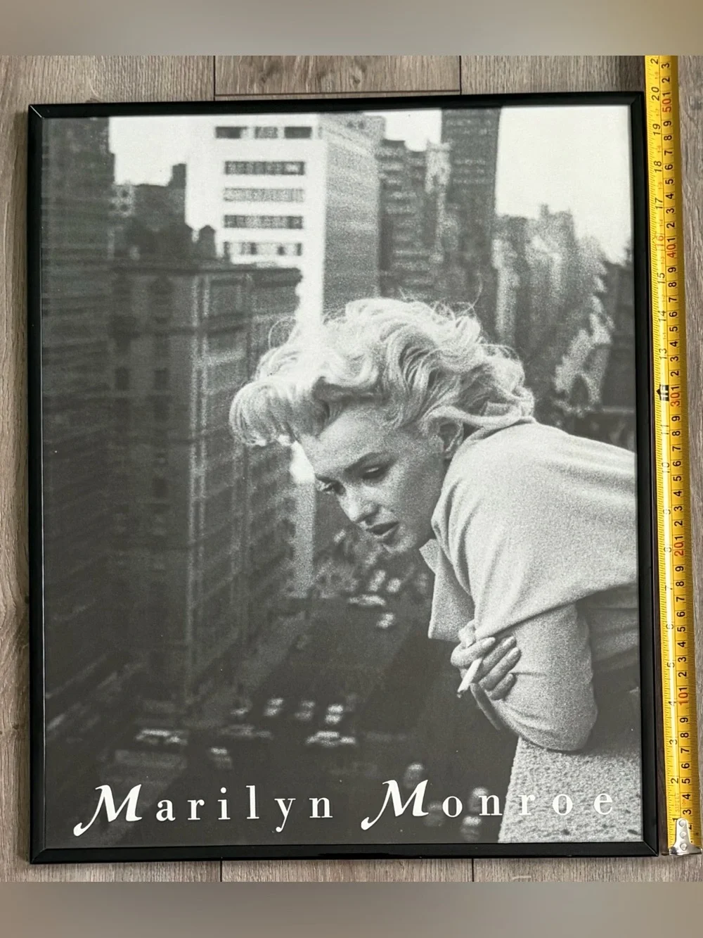 Vintage 90s Marilyn Monroe NYC Balcony 16x20 Framed Poster Print